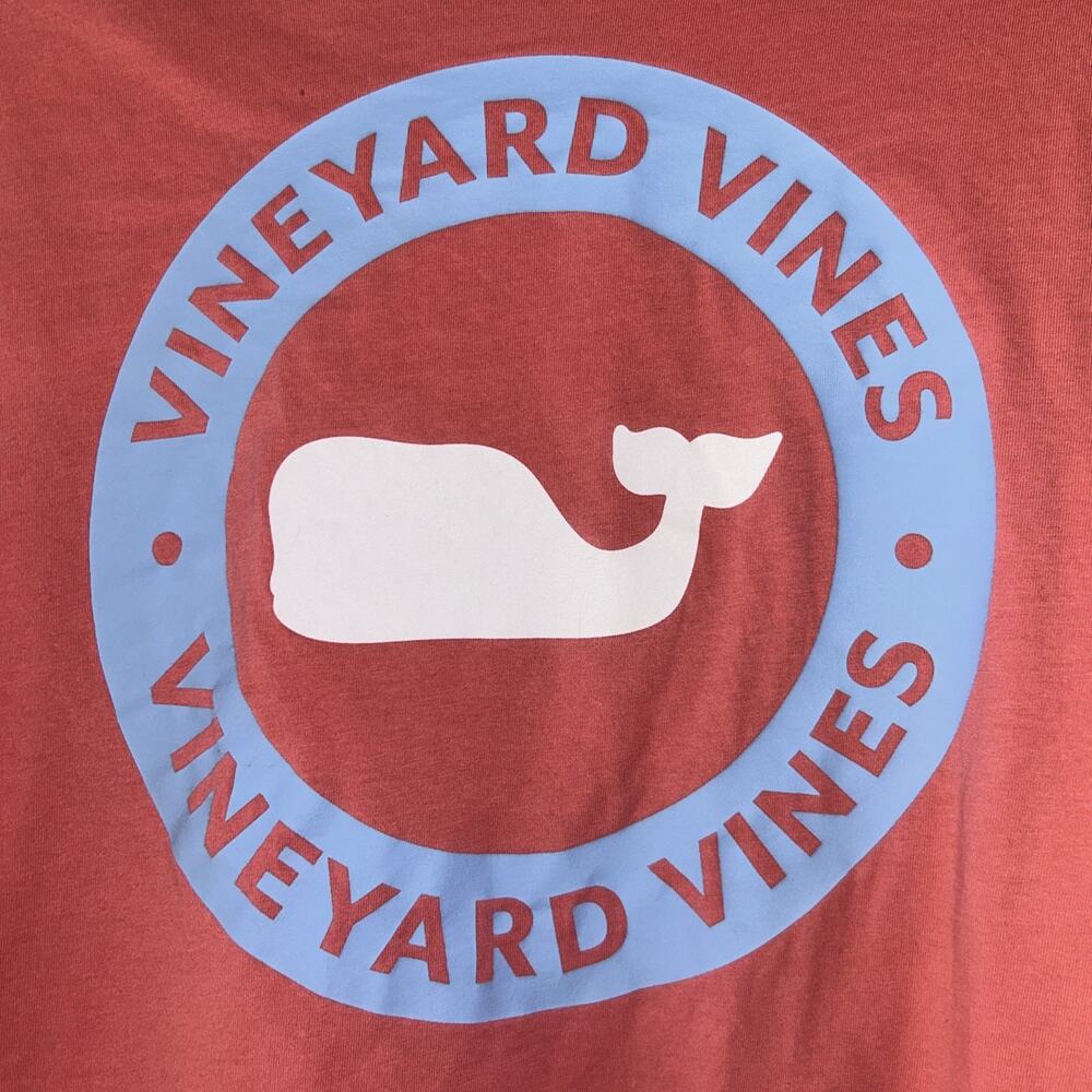 Vineyard Vines Sz S Long sleeve pocket T-Shirt HACKY SACK style whale pink coral